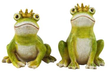 Entzückendes 2er Set Froschkönig - Höhe ca. 9,5 cm
